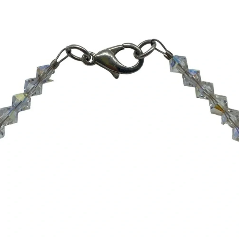 Swarovski AB Crystal Brown Beads Handmade Bracelet With Lobster Clasp
